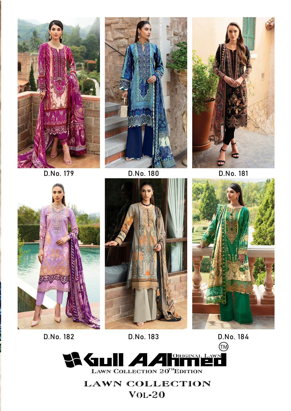 Lawn Vol 20 By Gull A Ahmed Lawn Cotton Printed Pakistani Dress Material Wholesale Shop In Surat

